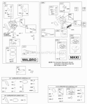 Carburetor Fuel Supply Gasket Set - Carburetor Kit - Carburetor Overhaul Diagram and Parts List for 21A707-0260-E1  Briggs and Stratton Engine